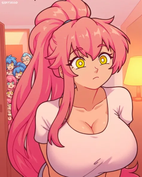 pink haired girl