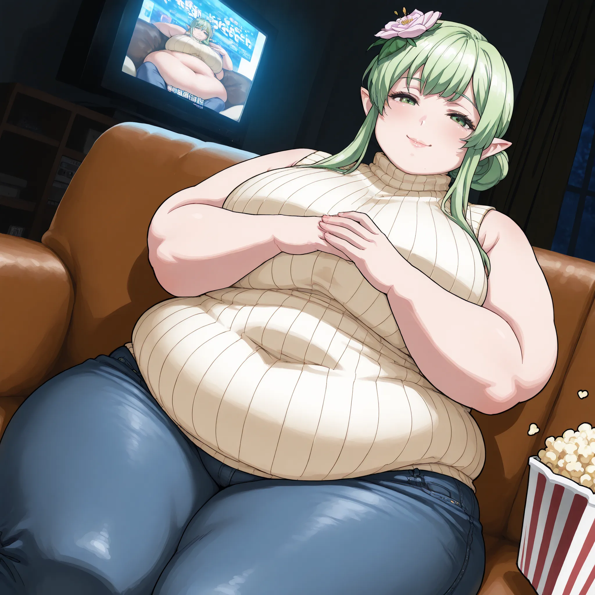 1 woman, beautiful mature woman, attractive detailed face, delicate facial features, detailed skin, huge breasts, looking seductive, ultra-detailed, (best quality,4k,8k,highres,masterpiece:1.2), cinematic lighting, octane render, 8k uhd, extremely detailed...