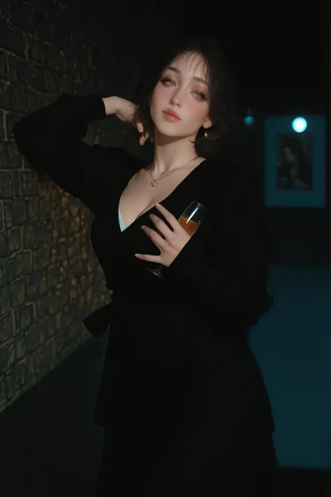 Change to a full-body photo of a woman，G cup， are perfectly detailed，has exquisite facial features， Clothes are exquisite ， Game Character Design ，3D Rendering