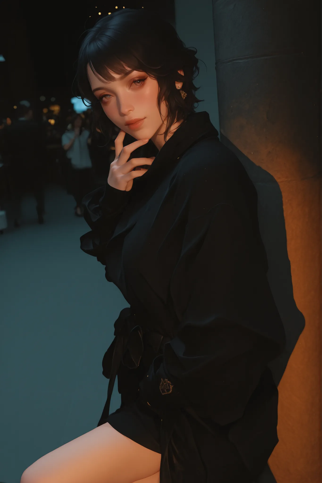 Change to a full-body photo of a woman,G cup, are perfectly detailed,has exquisite facial features, Clothes are exquisite , Game Character Design ,3D Rendering