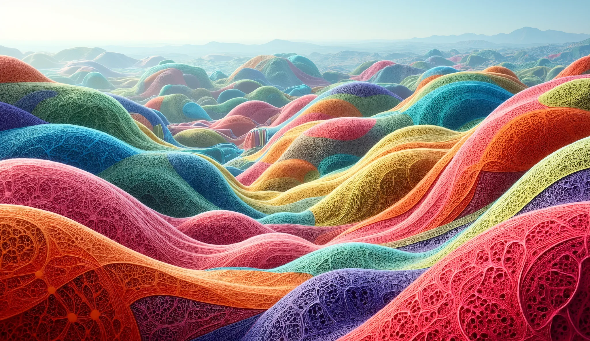 Patchwork fabric hill