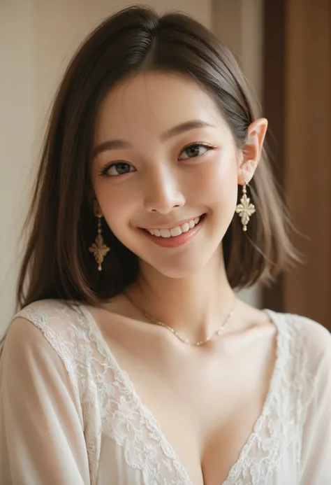 A sacred and enchanting elf, Fearless smile