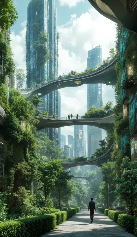 
#### **2. Futuristic Nature-City (Neo-Eden)**  
- **Vertical Forests**: Skyscrapers with terraced greenery, air-purifying algae windows, and rooftop farms.  
- **Floating Eco-Districts**: Artificial islands with biodomes housing wildlife reserves and rene...