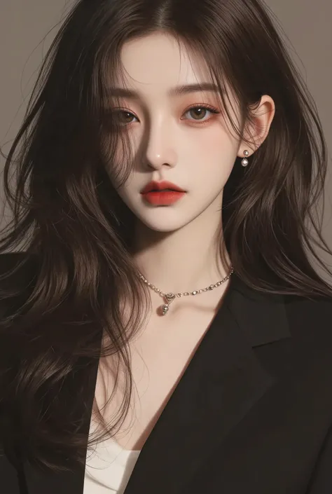 Modern. Suit man wear. Elegant couple, masculie man and two beautiful girl. Dark hair color. Very deatiled face. pretty eyes (perfect eyes). 8K resolution. Masterpiece. Romantic, love, glowing light. Look at the viewer. Luxury background