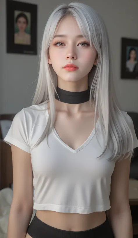 cool beauty, superlative body proportion, narrow waist, wearing pure white sailor suit, black tight fit knee-high socks, white shiny silky straight hair,, forehead, make up, amorous and lewd expression, captivating eyes, cortesy, elegance, dignity, various...
