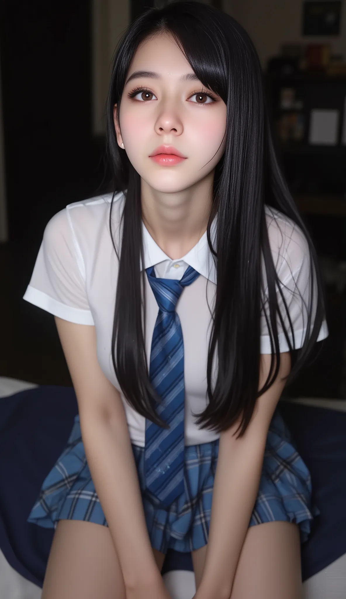"realistic, rating_explicit, masterpiece, absurdres, cute girl, innocent face, ((looking at viewer)), ((skinny fit body)), ((medium breast)), naughty Flirty face expression, Flirty and Pleasure Looking, open mouth expressing satisfaction and pleasure, ((ma...