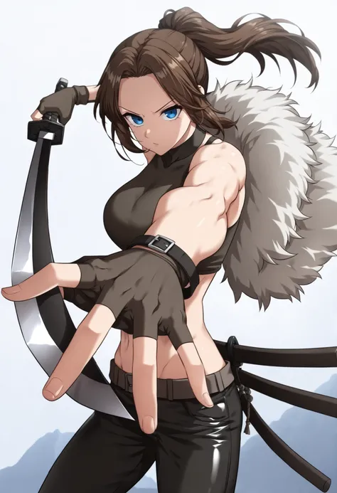 (masterpiece, best quality:1.2), amazing quality, very aesthetic, 32k, soft lighting, absurdres, extremely beautiful, newest, scenery, extra details,anime screencap, (sharp detailed:1.2),(masterpiece, best quality:1.2), 1girl,blue eyes,brown hair,ponytail,...