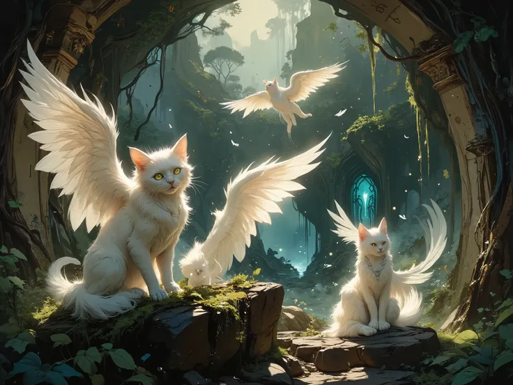 the secret lair of fluffy winged cats