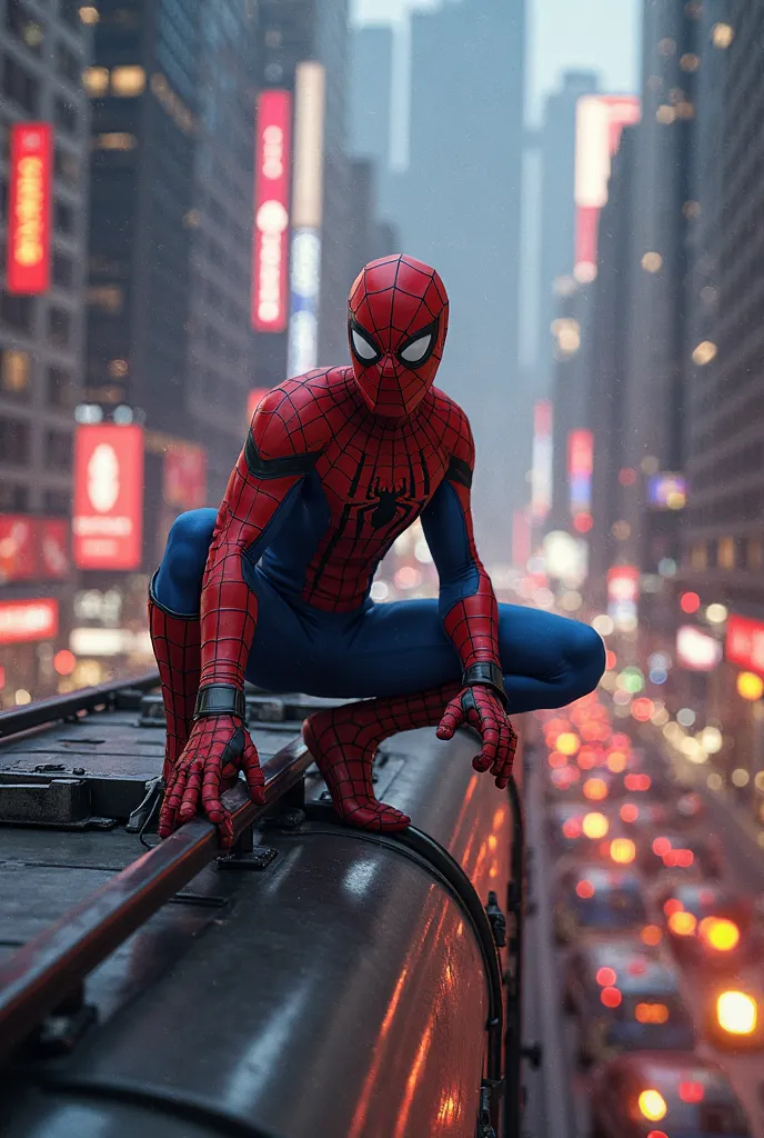 Spider man en tren