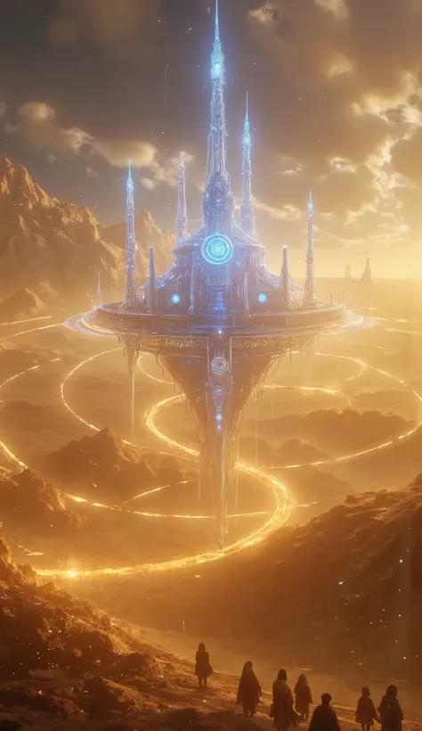 Zairan, City of the Northern Wind
Floating above endless golden sands, Zairan drifts like a celestial ark—raised by ancient faithful to escape soul-eating fiends of the desert below.
At its heart towers Al-Ruh Mosque, its crystal minarets piercing the sk...