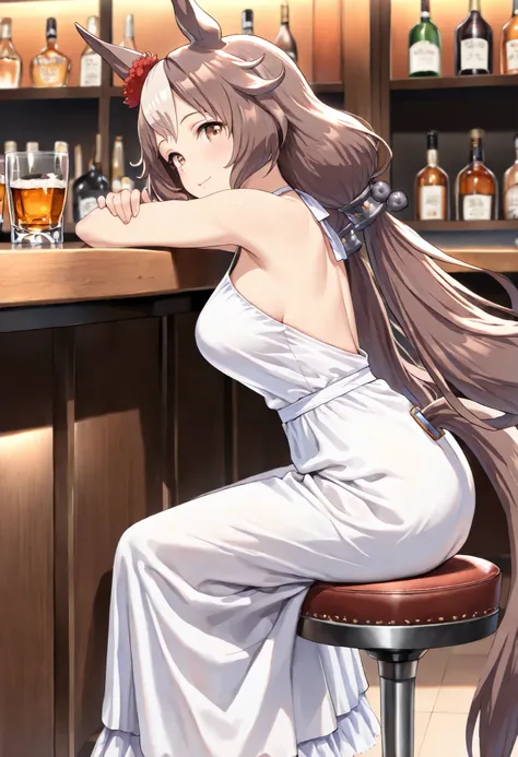 (masterpiece, best quality, perfect face:1.4), wide angle, yamanin zephyr \(umamusume\), 1girl, horse ears, red ear ornament, silver hair ornament, horse tail, tail on the lower back, proportional body, proportional, beautiful hair, beautiful face, beautif...