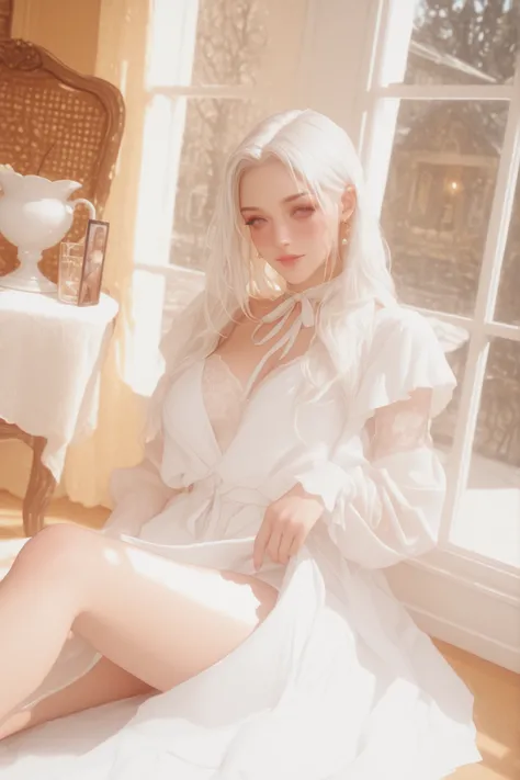 Change to a full-body photo of a woman，G cup， are perfectly detailed，has exquisite facial features， Clothes are exquisite ， Game Character Design ，3D Rendering