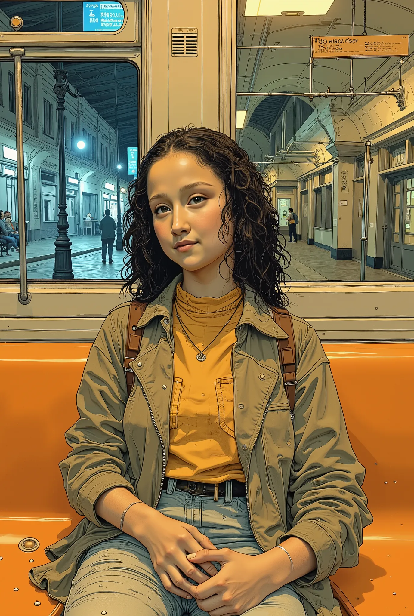 Line drawing of anime works professional 3d model Line drawing of anime works professional 3d model sai-Line art d13s3lp2nk. Ink pen sketch style. cinematic lighting, dynamic movement.A relaxed and melancholic Mona Lisa sits on a bench in the subway with...