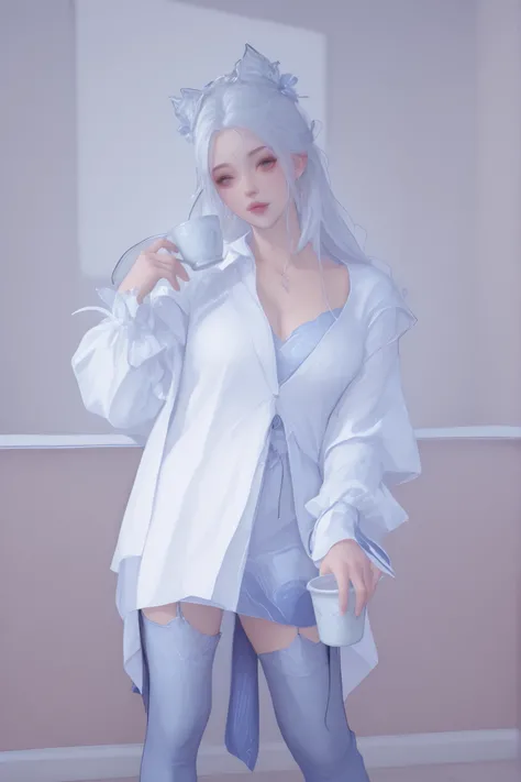 Change to a full-body photo of a woman,G cup, are perfectly detailed,has exquisite facial features, Clothes are exquisite , Game Character Design ,3D Rendering