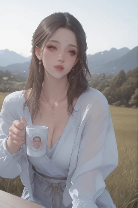 Change to a full-body photo of a woman，G cup， are perfectly detailed，has exquisite facial features， Clothes are exquisite ， Game Character Design ，3D Rendering