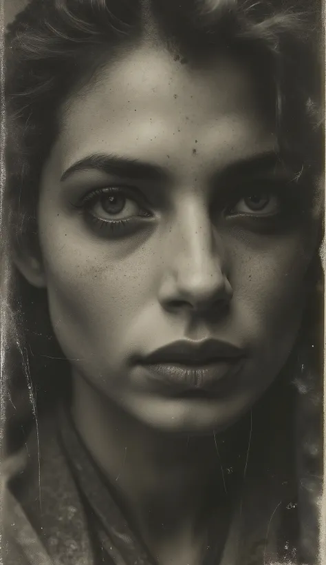 Close-up of the face of a female ghost with serious facial expression, sinister, terrifying , powerful, lighting chiaroscuro, irritable, Cinematic, hyperrealistic, 8K, highly detailed, Photorealist, (best quality,4k,8K,highres,masterpiece:1.2), Ultra-deta...