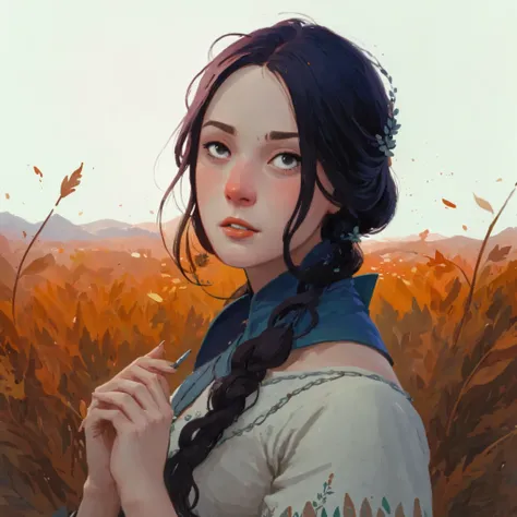 2D ART, 1girl, hyper detailed gouache painting, detailed medieval dress, portrait illustration, High-quality, high definition, illustration, gougoupaintleaves:1.5, long_hair, detailed face, simple white background, picture book character, FRESHIDEAS Illust...