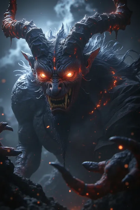 (Highest Quality,4K,8k,high resolution,masterpiece:1.2),ultra detail,(realistic,photorealistic,photo-realistic:1.37),A comes out of the tip of the ,dimensions with swirling magic particles, An Intimidating Monster-like Appearance , otherworldly ,horrible...