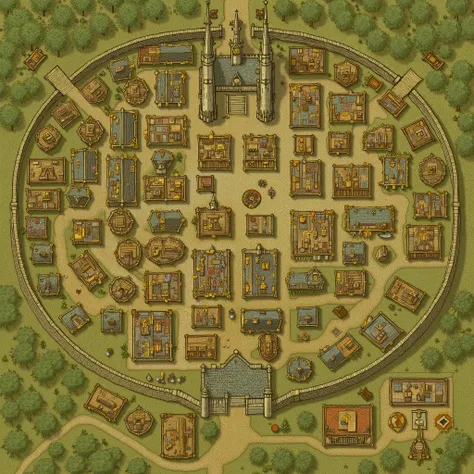 Callendoor city map, medieval fantasy
