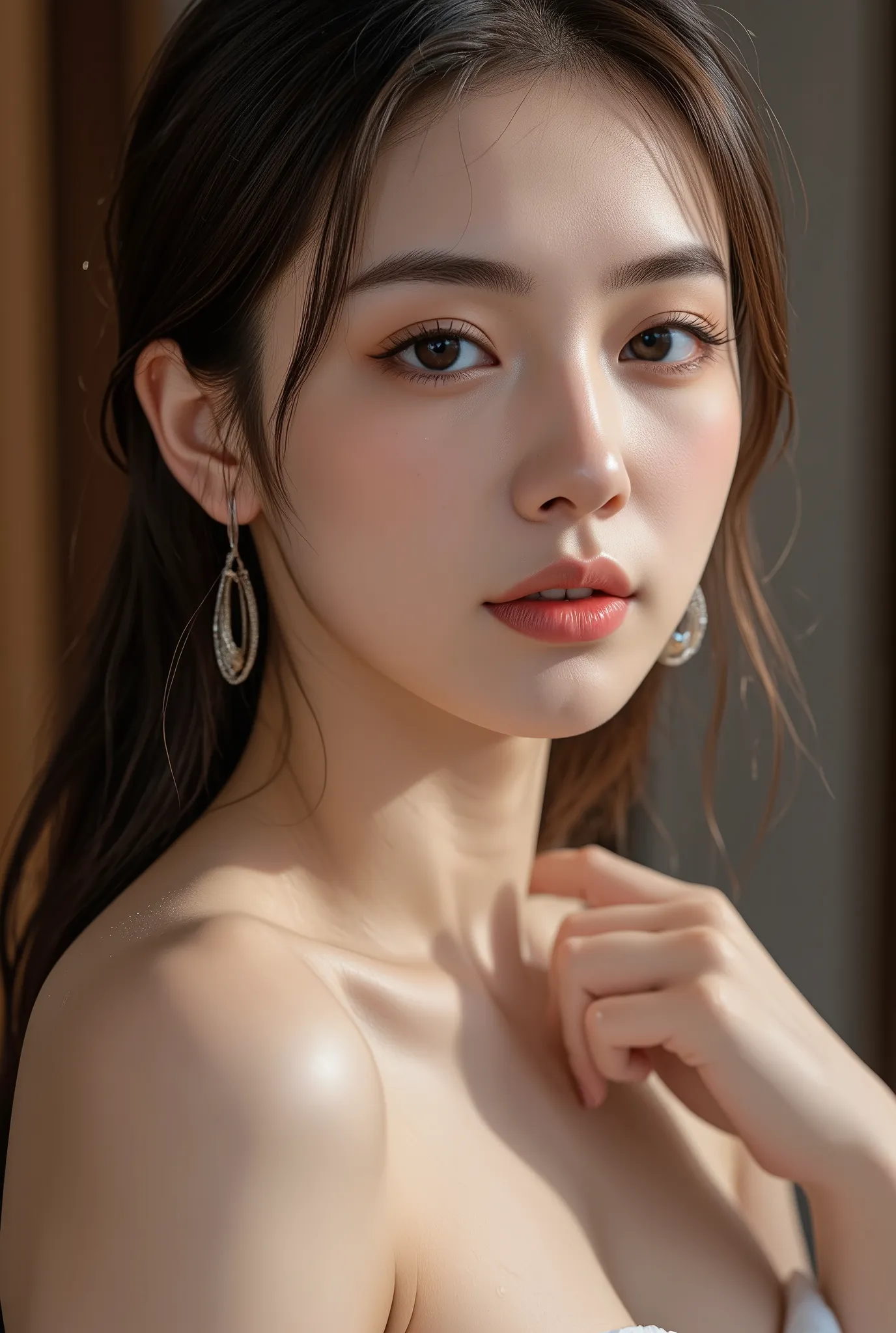 (Capolavoro , best quality:1 . 2),natural skin texture, precise facial features, realistic expression, natural lighting, professional camera quality (DSLR), photorealistic style, resolution 4k, full body, chinese girl