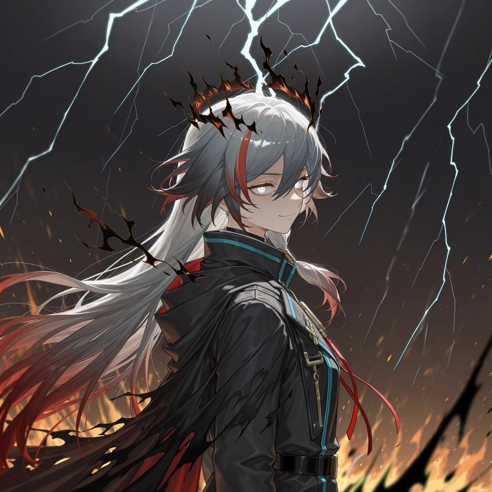 by [arknights|(748cmstyle:0.5)], mature, young adult, masterpiece, best quality, amazing quality, very aesthetic, high resolution, ultra-detailed, absurdres,
1girl, woman, solo, alone,(side shot, front body, upper body focus, three quarter view, medium sho...