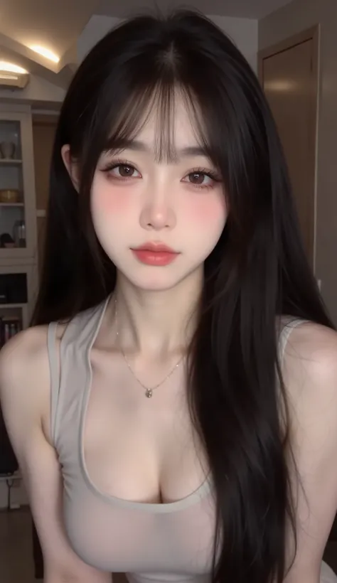 （lifelike,High resolution：1.3）， medium shot，slim girl， The face shape and eyes are super delicate,black hair,The lips are rosy and shiny,(pretty face), (best quality), (super detailed), (Extremely detailed CG unified 8K wallpaper),Full body photography，tra...