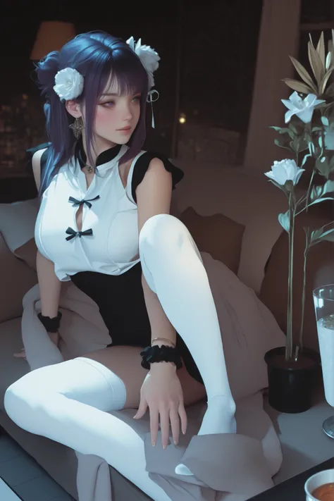 Change to a full-body photo of a woman，G cup， are perfectly detailed，has exquisite facial features， Clothes are exquisite ， Game Character Design ，3D Rendering