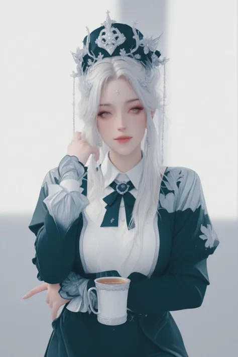 Change to a full-body photo of a woman，G cup， are perfectly detailed，has exquisite facial features， Clothes are exquisite ， Game Character Design ，3D Rendering