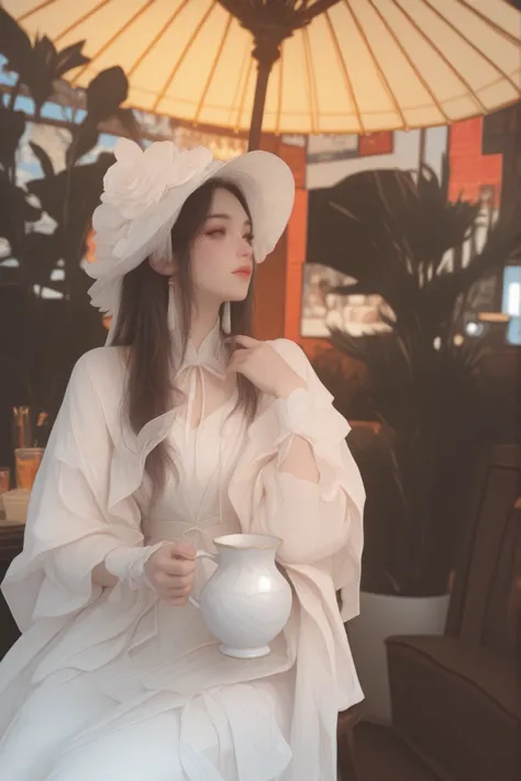 Change to a full-body photo of a woman，G cup， are perfectly detailed，has exquisite facial features， Clothes are exquisite ， Game Character Design ，3D Rendering