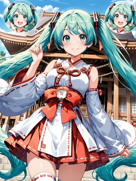 (masterpiece、Highest Quality、Highest Quality、official art、Beautiful Beautiful:1.2)、(1 girl on break day:1.3)Hatsune Miku、beautiful breasts、Light Green Twin Tails、Completed, masterpiece:1.2, Highest Quality, 8k, Beautiful Detailed Growth, dreamy expressions...