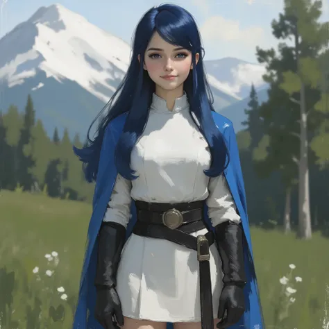 A very beautiful 22 year old a lady paladin warrior, beautifully detailed eyes, (((DeepSkyBlue eyes: 1.5))), (beautiful and detailed candy pink lips, thin lips, slight shy smile), (((long DeepSkyBlue hair))), shiny hair, ((full body view, dynamic pose, sta...
