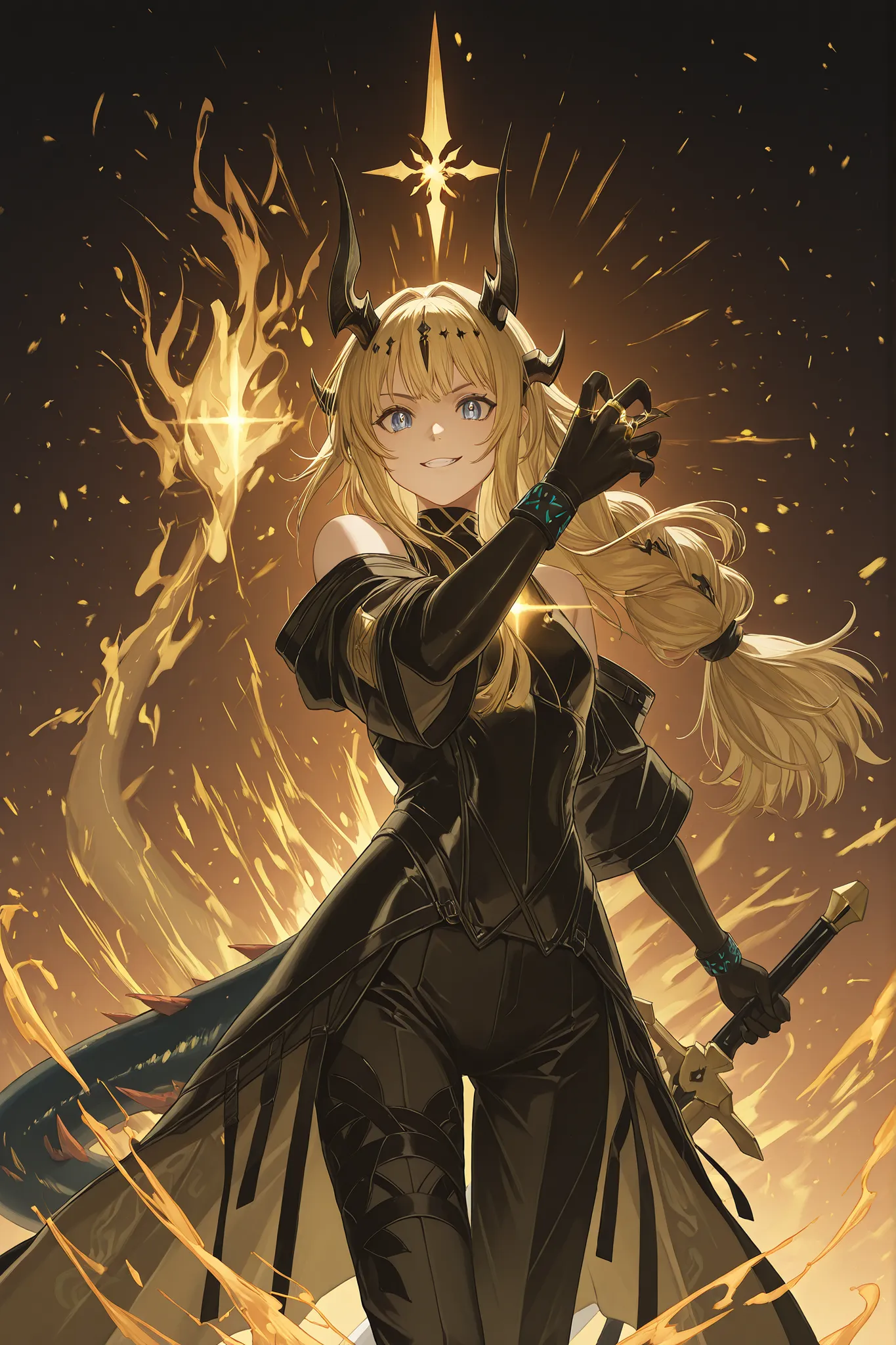 Solo, 1 menino, e baixo,  small character , Short character , Short character ,  character 1 ,50 meters high, e baixo,  Young character, personagem, body like Rimuru Tempest;

Cabelos Dorados, the character's hairstyle must be the same as Alice Zuberg's "S...
