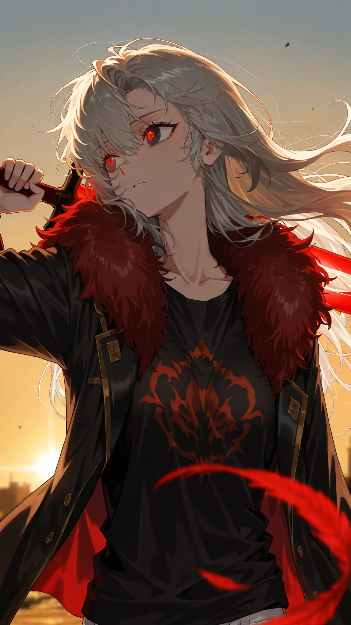 by [arknights|(748cmstyle:0.5)], god rays, cinematic shot, mature, young adult, masterpiece, best quality, amazing quality, very aesthetic, high resolution, ultra-detailed, absurdres,
1girl, solo, alone,(dynamic pose, side eye, looking over her shoulder, l...