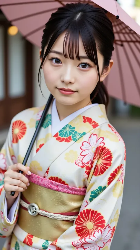 A cute and beautiful young Japanese woman wearing a festive object, praying at a shrine covered in snow, (masterpiece,  Highest Quality 1.4), (8k,  RAW photos :1.2), (realistic, photo realistic:1.4), Ultra High Definition, ( high definition 8K wallpaper ),...