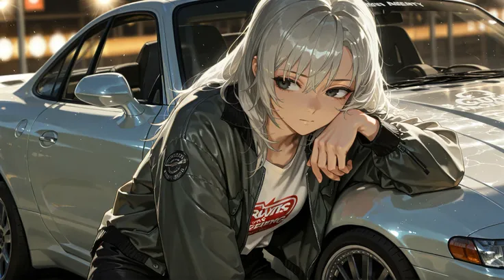 by [arknights|(748cmstyle:0.5)], god rays, cinematic shot, mature, young adult, masterpiece, best quality, amazing quality, very aesthetic, high resolution, ultra-detailed, absurdres,
1girl, solo, alone,(dynamic pose, side eye, looking over her shoulder, l...
