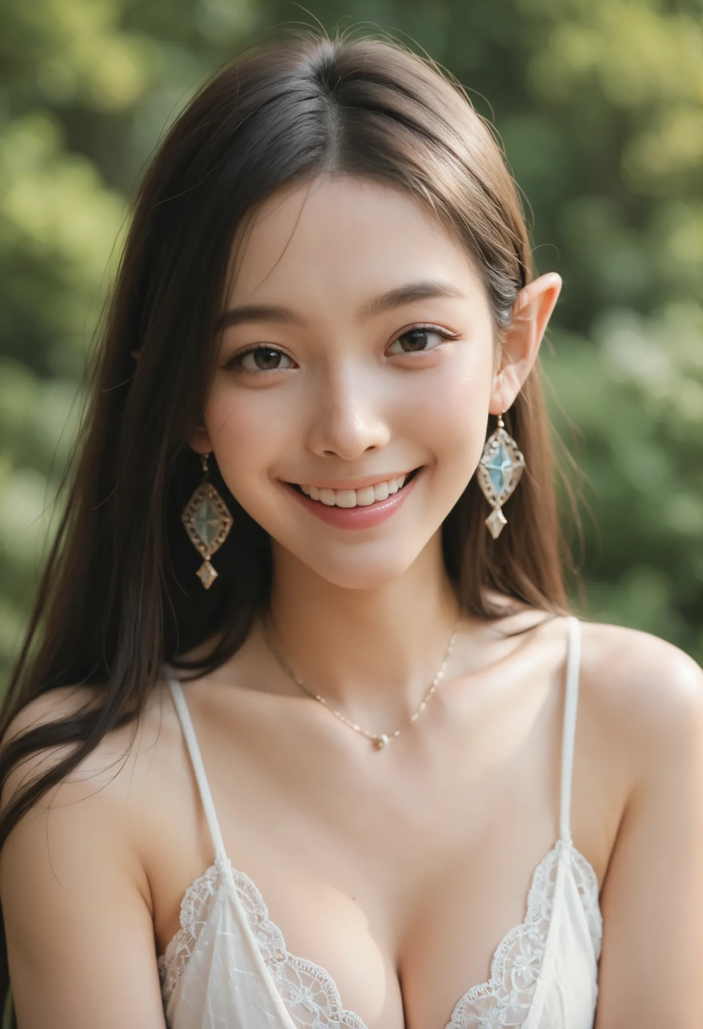 A sacred and enchanting elf, Fearless smile