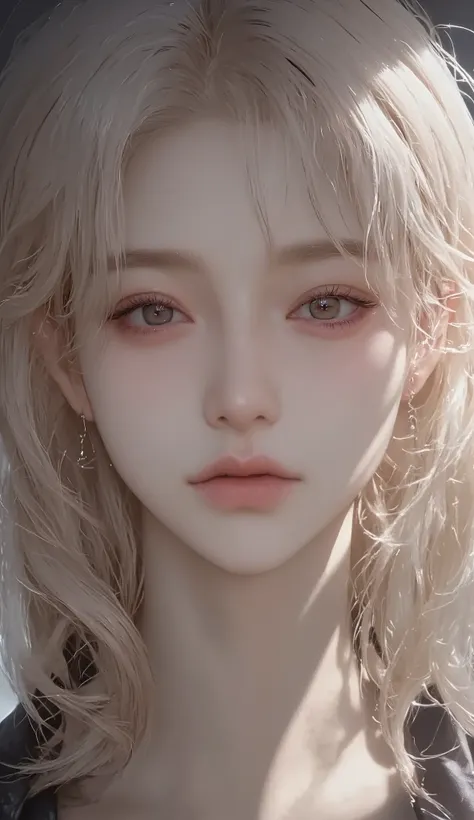 ((full body、overall image、can see his whole body、))、no gender、 boy、Girly、 male、like a woman、round face、funny face、 ((     Very Thin Body、Flat chest、 No muscles、thin neck、There is no throat Buddha))、 bright hair、very long hair、Feminine、 glossy lips、Nudes、an...