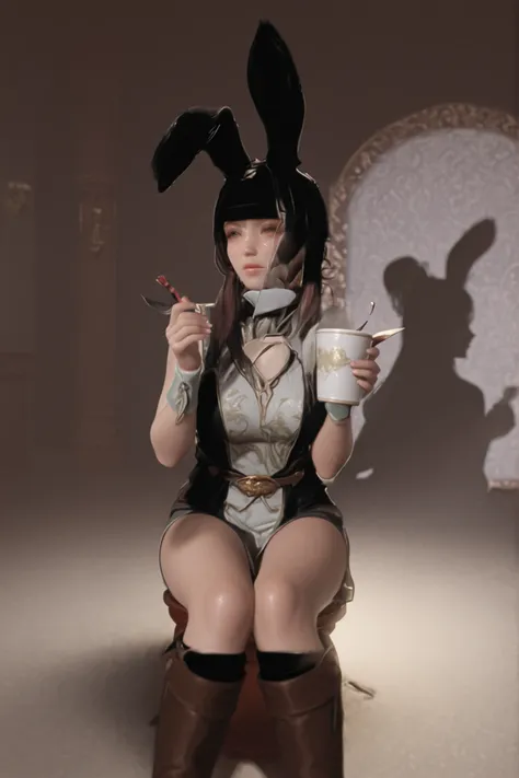 Change to a full-body photo of a woman，G cup， are perfectly detailed，has exquisite facial features， Clothes are exquisite ， Game Character Design ，3D Rendering