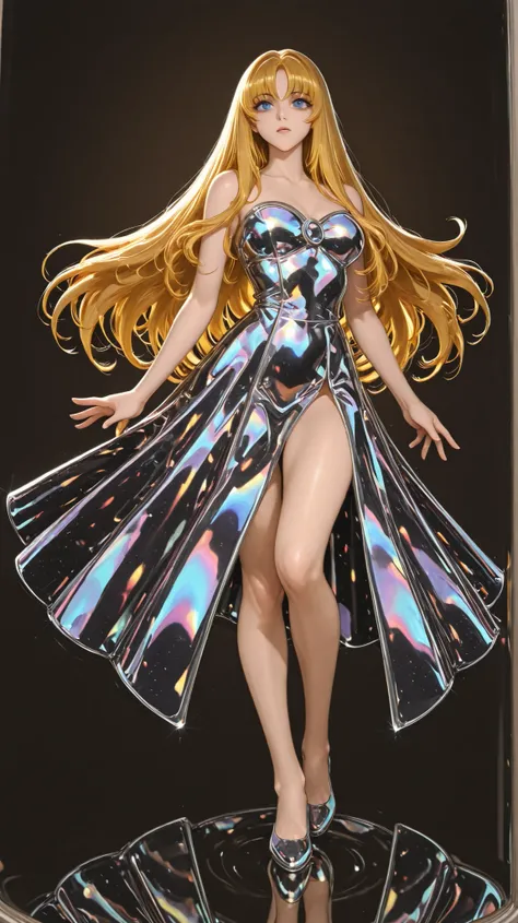 Spectral glow: 1.3),  dark magic girls .
(masterpiece, Top quality, wallpaper 8k, detalles intrincados, reflections),
(soft lighting, Study shot, simple background, full body angle, anatomically perfect hand,  five fingers, beautiful),
(a full body girl, a...