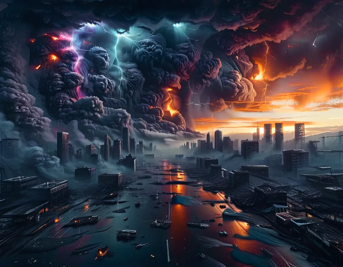 paysage apocalyptique, colorer