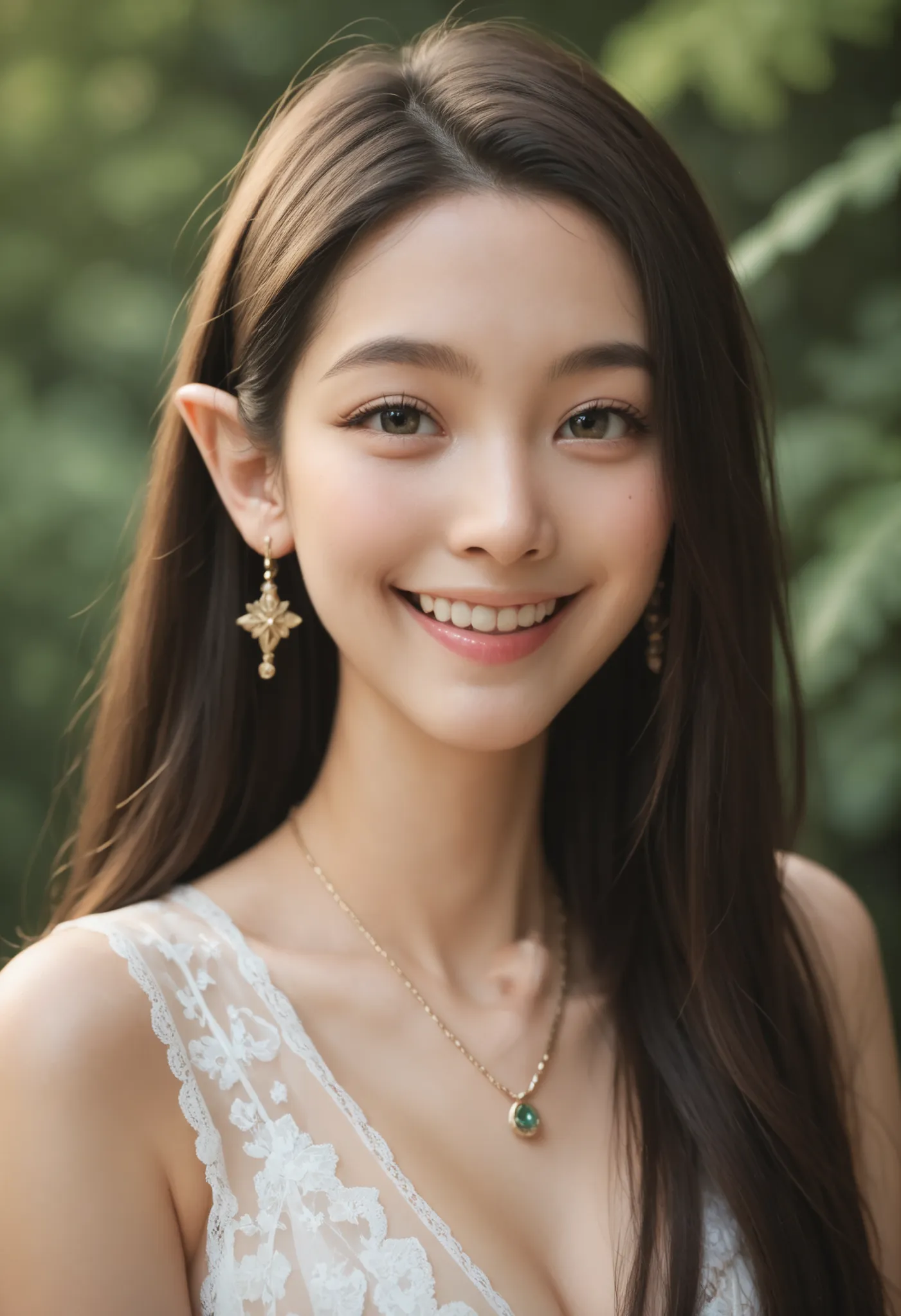 A sacred and enchanting elf, Fearless smile