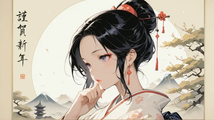 Highest Quality, masterpiece, Delicate Ukiyo-e taste,Illustrations