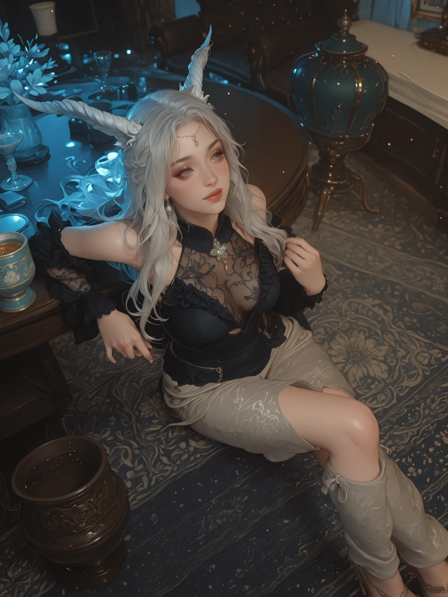 Change to a full-body photo of a woman，G cup，Perfect Details，has exquisite facial features， Clothes are exquisite ， Game Character Design ，3D Rendering
