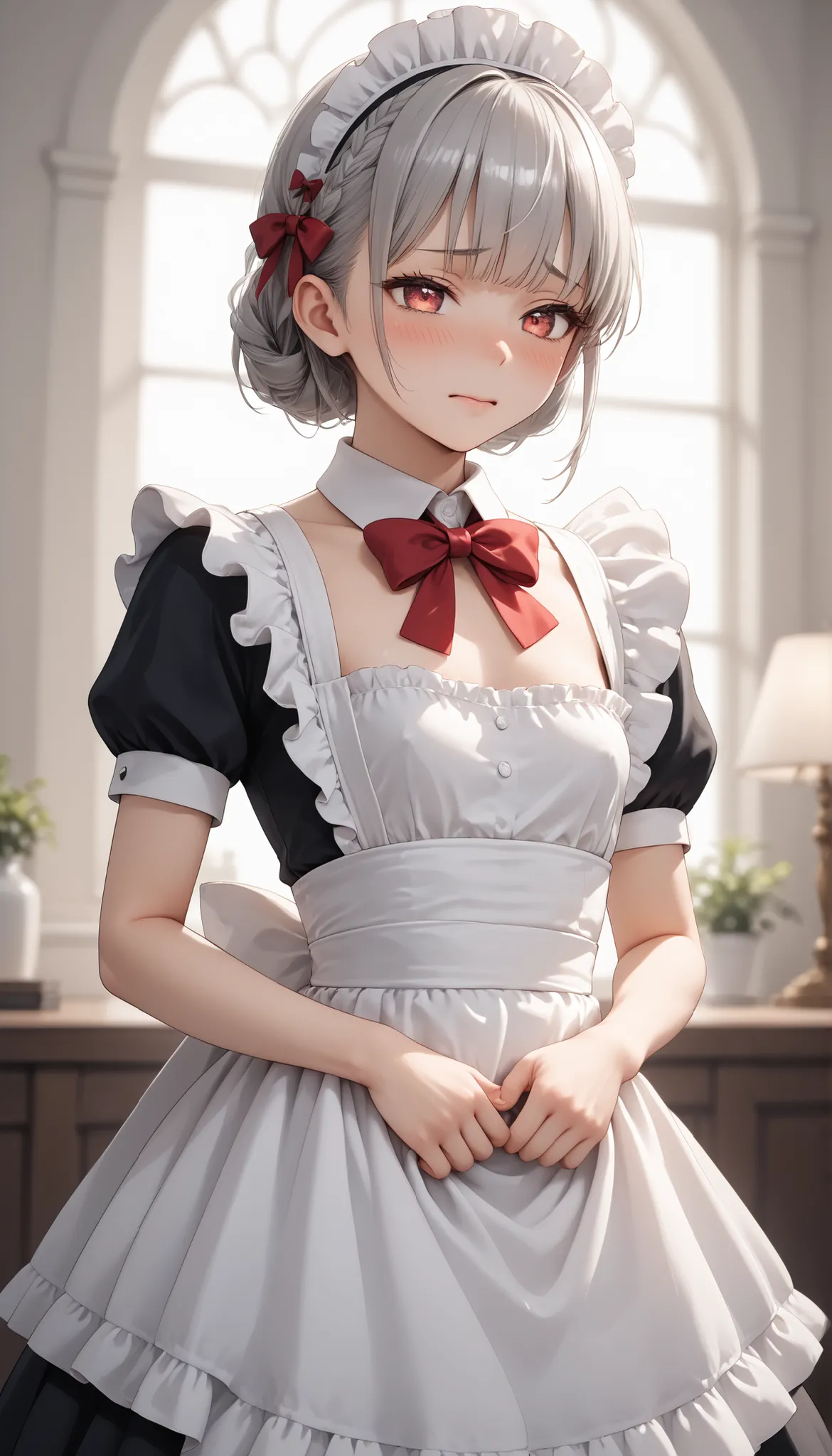 , ((White background)) 1 girl, A silver-haired girl, rathing_explicit , sexy, ,score_9, score_8_up, score_7_up, (detailed anatomical features, anime style:1.2), (best quality,4k,8k,highres,masterpiece:1.2),ultra-detailed, stunning lighting, soft colors, gl...