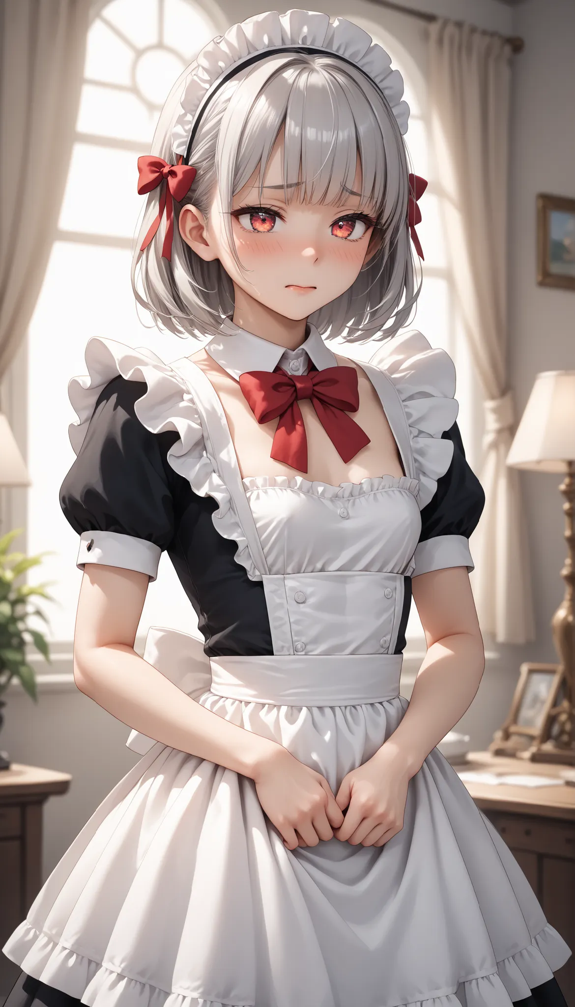 , ((White background)) 1 girl, A silver-haired girl, rathing_explicit , sexy, ,score_9, score_8_up, score_7_up, (detailed anatomical features, anime style:1.2), (best quality,4k,8k,highres,masterpiece:1.2),ultra-detailed, stunning lighting, soft colors, gl...