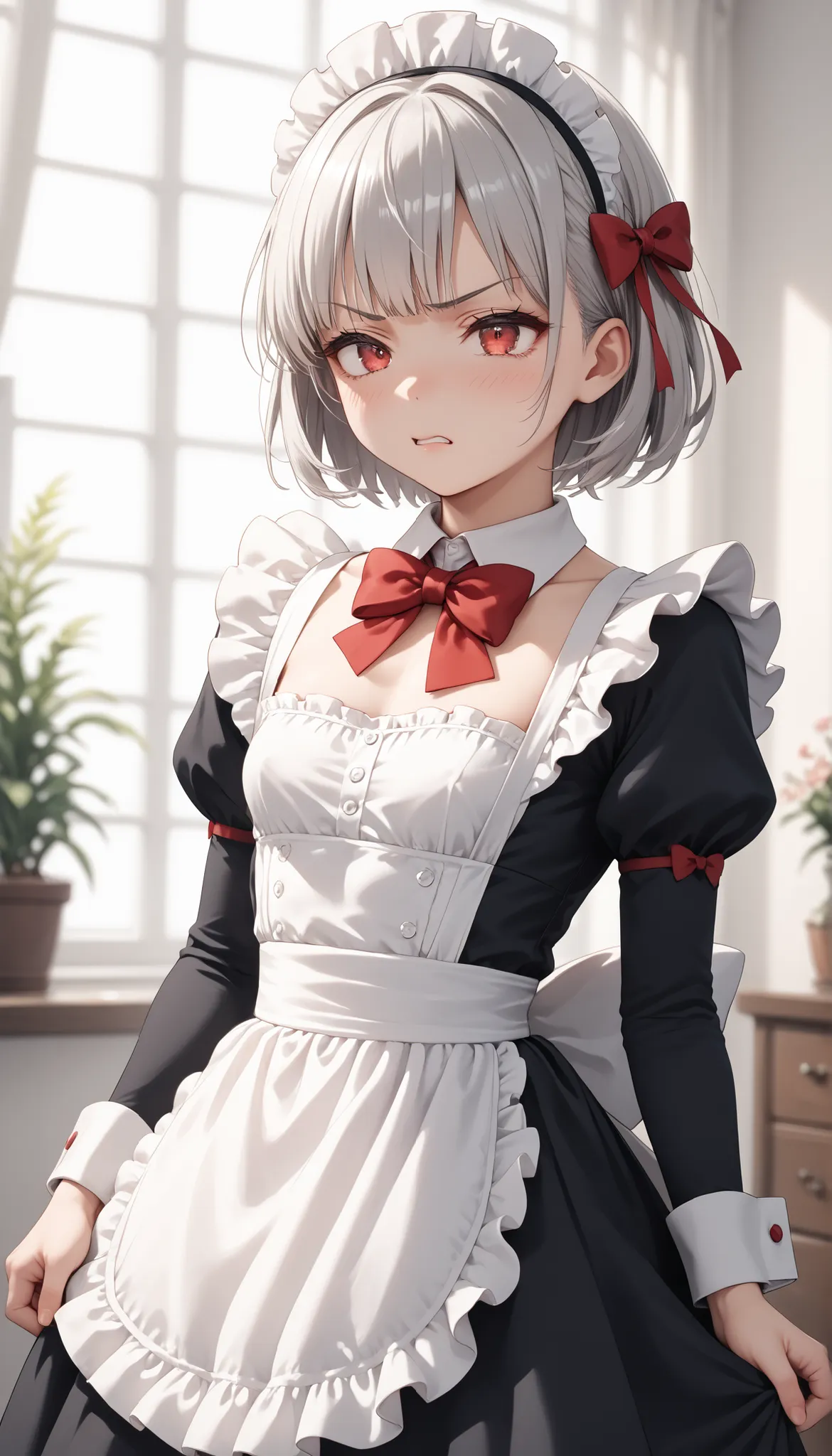 (((White background))) 1 girl, A silver-haired girl (Short hair), rathing_explicit , sexy, ,score_9, score_8_up, score_7_up, (detailed anatomical features, anime style:1.2), (best quality,4k,8k,highres,masterpiece:1.2),ultra-detailed, soft colors, glowing...