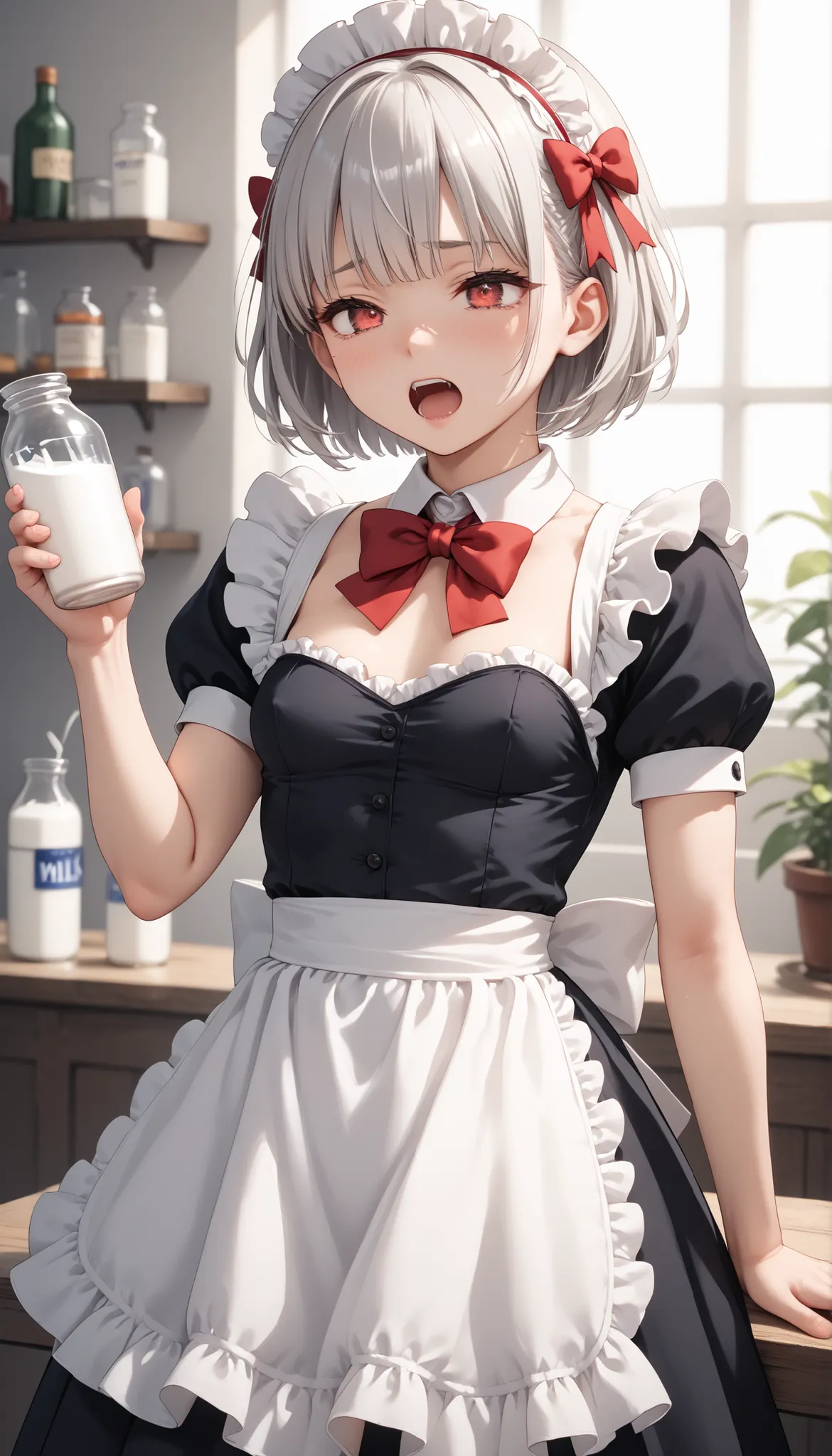 (((White background))) 1 girl, A silver-haired girl (Short hair), rathing_explicit , sexy, ,score_9, score_8_up, score_7_up, (detailed anatomical features, anime style:1.2), (best quality,4k,8k,highres,masterpiece:1.2),ultra-detailed, soft colors, glowing...
