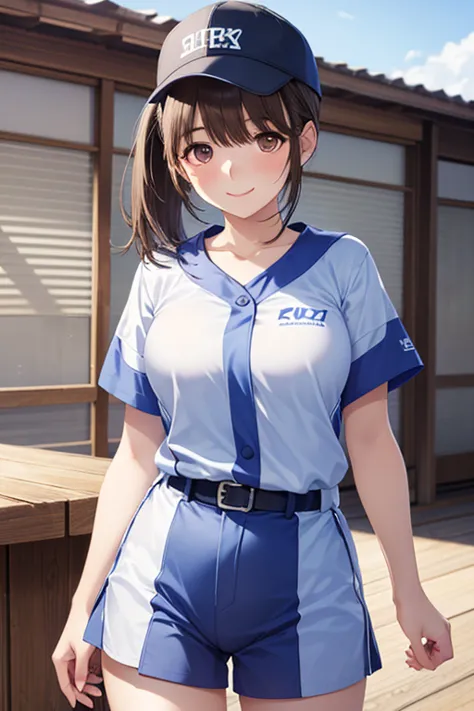  with a beautiful female model from Japan、looks like a boy , 18 years old, smile, black hair, ponytail,  split bang to close your mouth ,  sunburn,  mesh baseball jersey, Baseball cap, happy, lift　 close , , one woman, Sheer,   ， ,   ，，..



,( masterpiece, best quality, high resolution, ultra high resolution, pixel perfect, depth of field, 4K, RTTX10.0),
、Anegasaki Nene, shiny brown hair, beautiful brown eyes, smiling face, sparkling pupils, (fine grain), , highly detailed face,, (masterpiece:1.2, best quality), ((only1 girl)), ((cowboy shot))