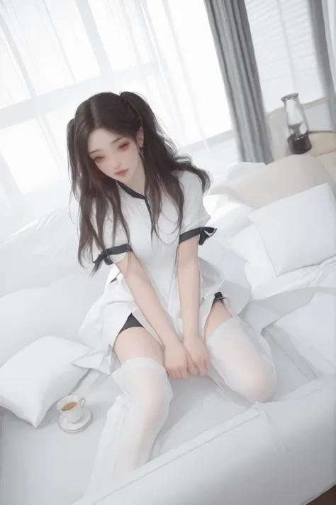 Change to a full-body photo of a woman，G cup，Perfect Details，has exquisite facial features， Clothes are exquisite ， Game Character Design ，3D Rendering