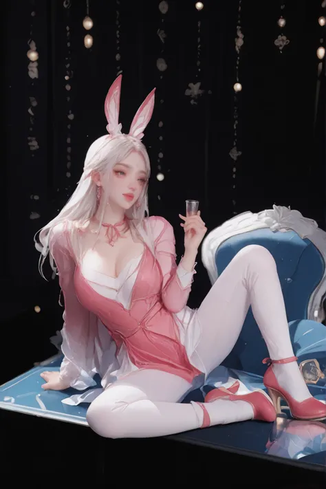 Change to a full-body photo of a woman，G cup，Perfect Details，has exquisite facial features， Clothes are exquisite ， Game Character Design ，3D Rendering